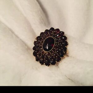 Antique 14kGold and Garnet Brooch Ring